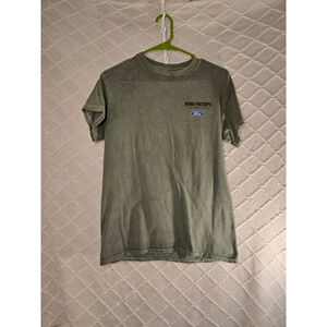 Men's Ford Green Short Sleeve Tee S with Blue Logo